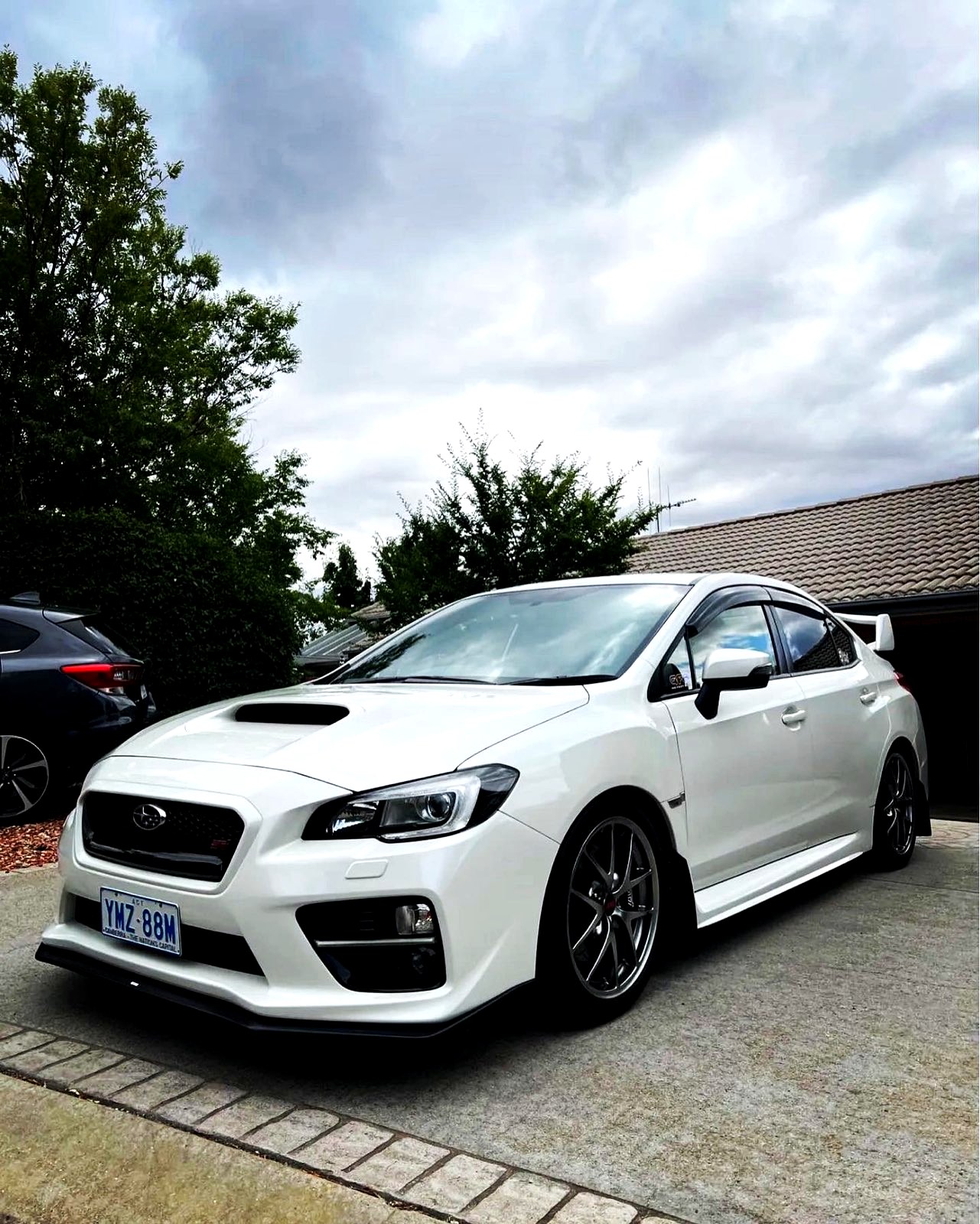 White Subaru WRX detailed by Shine Your Ride in Canberra