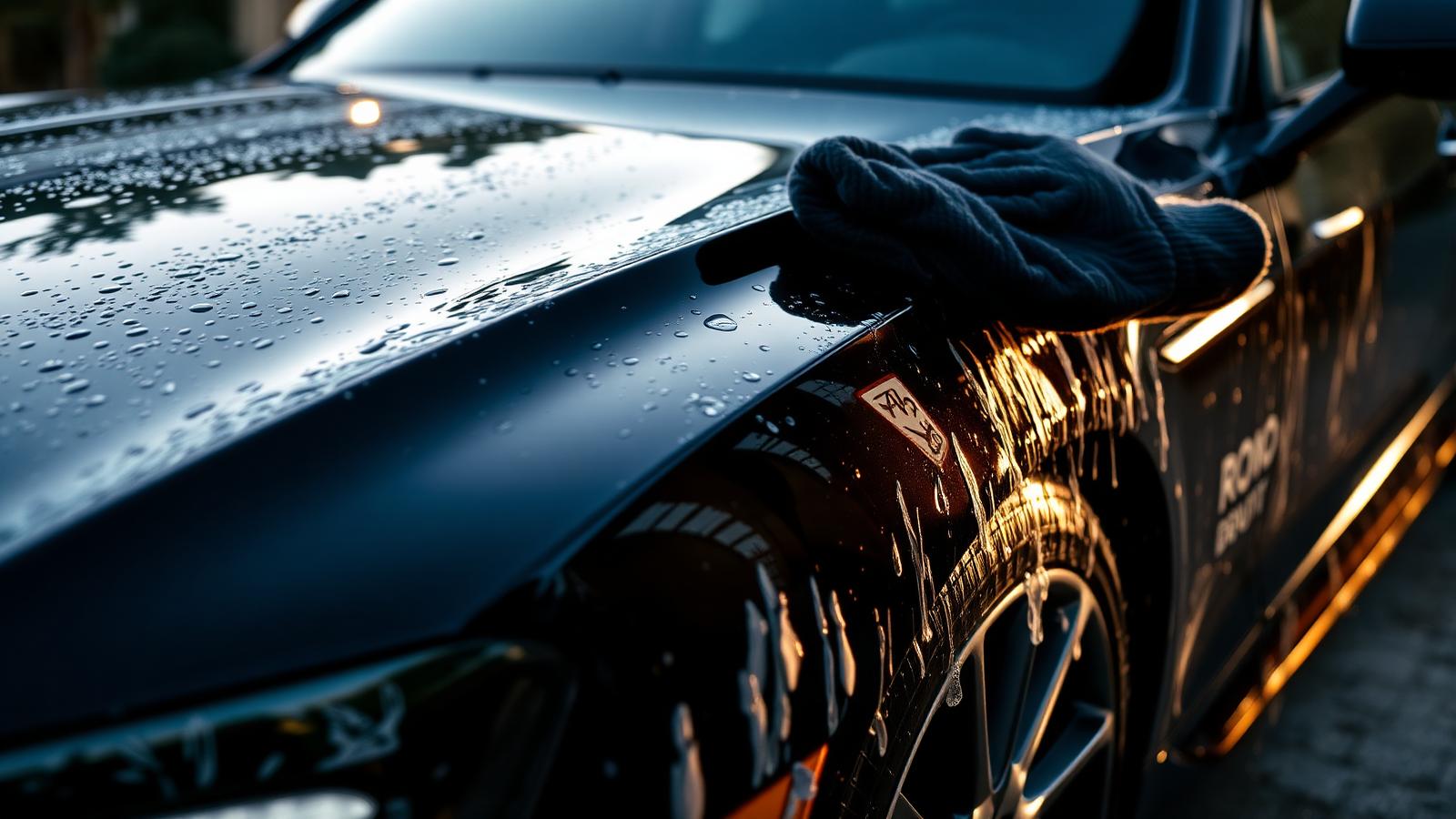 Ceramic-coated car being hand-washed — Shine Your Ride Canberra