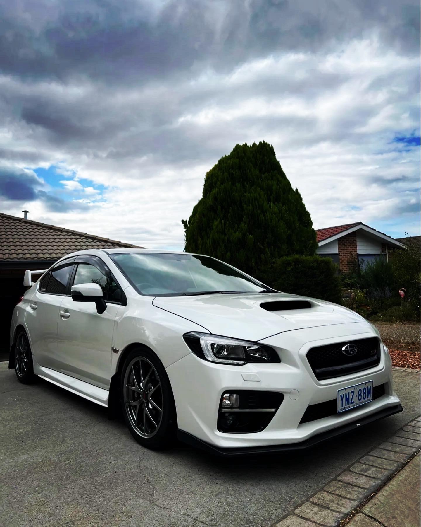 White Subaru WRX detailed by Shine Your Ride, Canberra